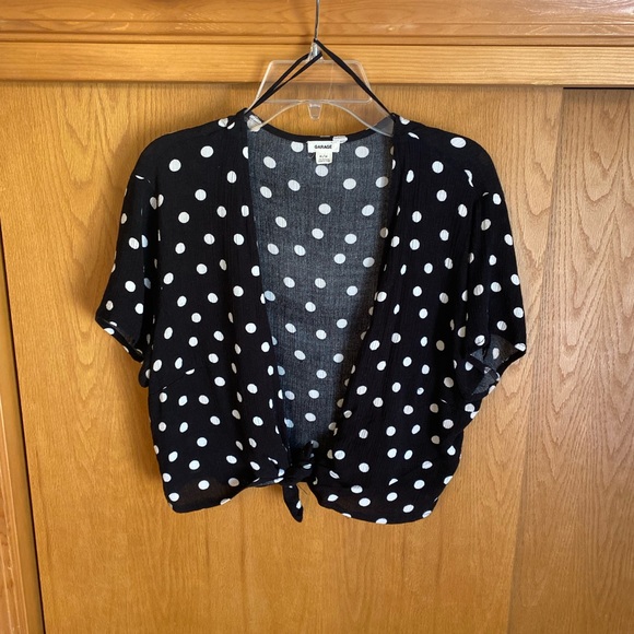 Garage two piece black and white polka dot matching set size M - Picture 4 of 11